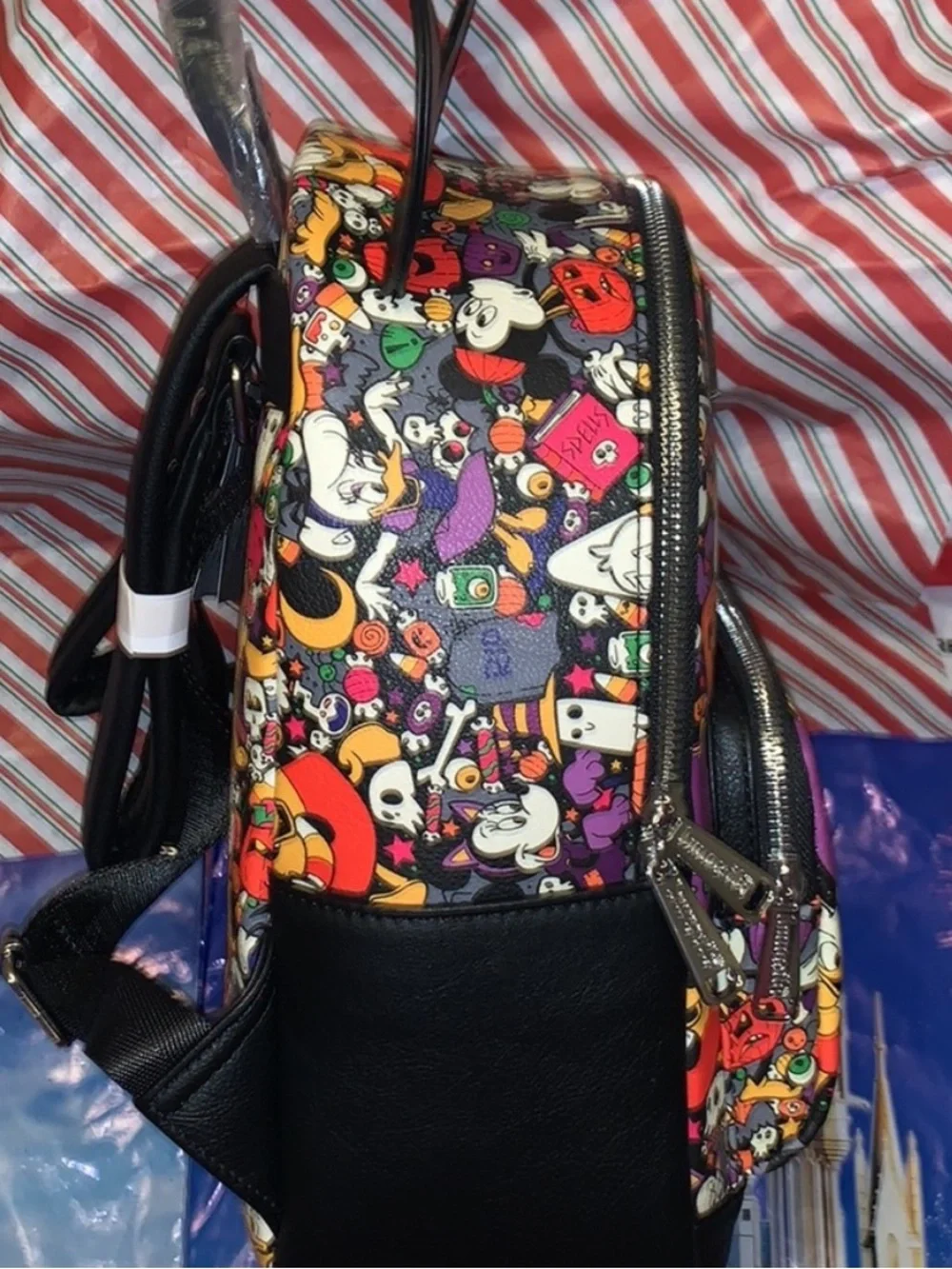 Loungefly Disney Parks Halloween Mini Backpack - Black/Multi